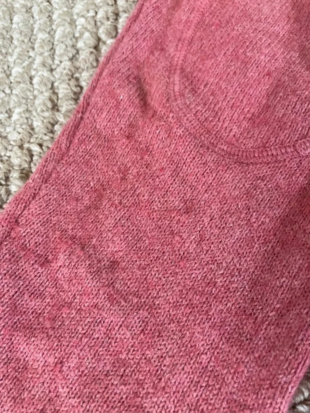 Banana Republic Angora Rabbit Cashmere Luxury Blend Pink V-Neck Sweater Large